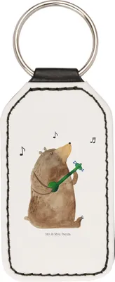 Produktbild von Mr. & Mrs. Panda schlüssel anhänger Bär Gitarre - Weiß - Geschenk, für, Taschenanhänger, Teddy, Schlüsselanhänger Mit Spruch, schlüsselbund