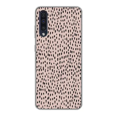 Produktbild von MuchoWow® Handyhülle Schutzhülle Hülle für Samsung Galaxy A30s Polka dots - Rosa - Schwarz Silikon Softcase Handy Hülle - Karteninhaber