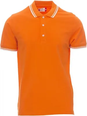 Produktbild von Herren Poloshirt "SKIPPER" - Payper Orange/Weiss M