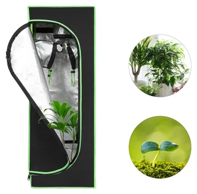 Produktbild von Vigevee Growbox 40x40x120cm Pflanzzelt Indoor 600D Oxford, 99,9% lichtdicht, 95% reflektierend