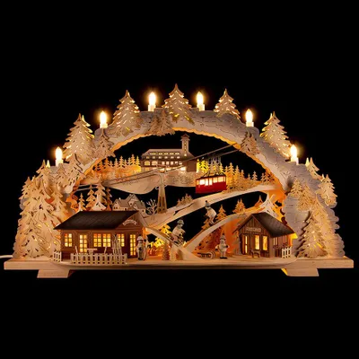 Produktbild von Schwibbogen Fichtelbergidylle (72x43x15cm) von Tietze Erzgebirgsdesign