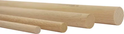 Produktbild von Holzstangen ø 25 mm Länge 1000 mm Holzrundstäbe glatt Holzstäbe massive Buche