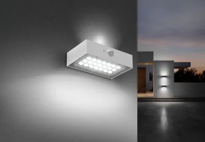 Solar-LED-Wandleuchte 3 W, 4000 K, 350 lm, IP65, für Außenbereich