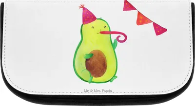 Produktbild von Mr. & Mrs. Panda aufbewahrungstasche Avocado Geburtstag - Weiß - Geschenk, Frucht, Kosmetiktasche, Feier, Organizer, Make-Up Tasche, Überraschung, Party, Kulturtasche