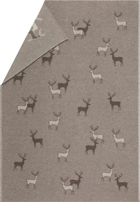 Produktbild von Flanelldecke Hirschrudel Farbe Braun 140x200cm von David Fussenegger