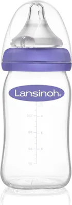 Zdjęcie produktu dla Lansinoh 77140 Natural WAVE butelka dla niemowląt + smoczek, pojemność 160 ml, bez
