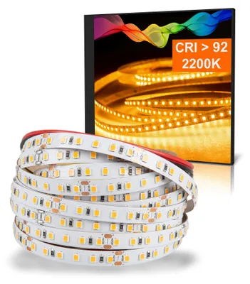 Produktbild von LED Strip 2835 Warmweiß plus (2200K) CRI 92 72W 5 Meter 24V IP20