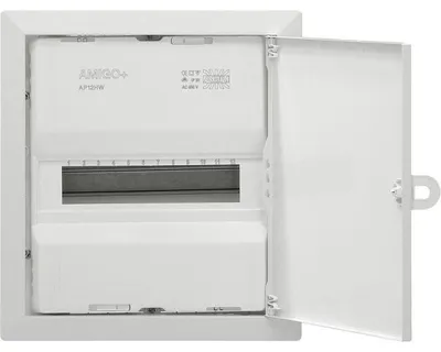 Immagine prodotto di ABN piccolo quadro di distribuzione Amigo A 12UP da incasso a 1 fila 12 TE IP30 bianco con porta LxHxP 305/330x250/310x99/90 mm