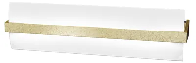 Obrázek produktu pro Moderní nástěnné svítidlo Wood Metal Leaf Gold Glass White 2 Lights E27 L50Cm