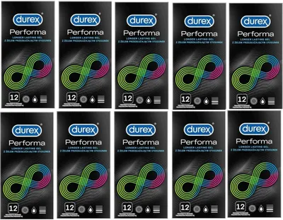Produktbild von 120 Stück Durex Performa Kondome Aktverlängernd länger andauerndes Sexvergnügen
