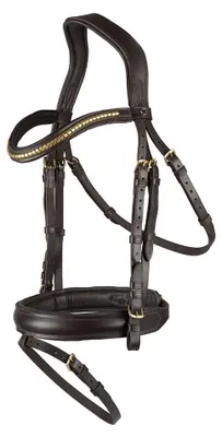 Image de Horka Clincher, bride en cuir marron, pour poneys