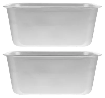 Productafbeelding van Toastbroodvorm van aluminium, 2 stuks. Anti-aanbak cakevorm, 16,3 x 9,8 x 6,7 cm