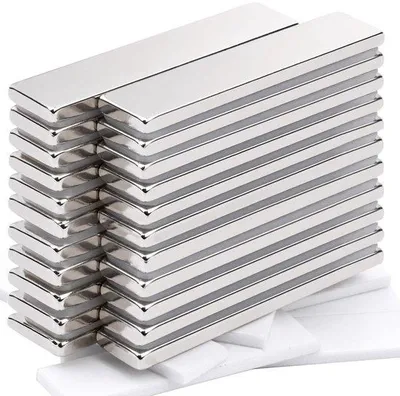 Immagine prodotto di Magneti al neodimio, 50 x 10 x 3 mm, magneti adesivi extra potenti per vetro, autoadesivi, magneti da cucina