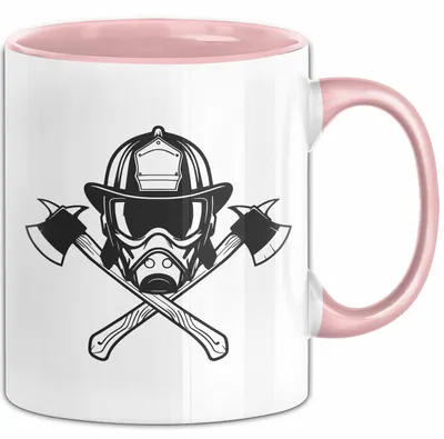 Produktbild von Feuerwehrmann Tasse Geschenk Feuerwehr Geschenkidee Freiwillig (Rosa)