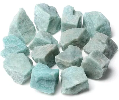 Produktbild von Amazonit Rohsteine Heilsteine 200g ca. 2-3 cm Naturkristall Set Geschenkbox