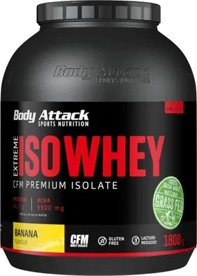 Produktbild von Body Attack Extreme Iso Whey - 1800g Banana