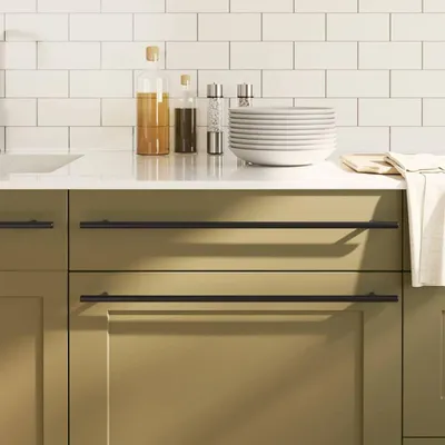 Immagine prodotto di vidaXL Maniglie per mobili 5 pezzi nero 480 mm acciaio inox