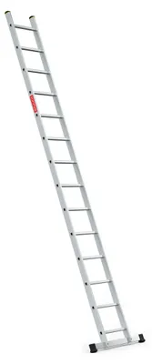 Immagine prodotto di Baulich | Scala in alluminio - Scala a pioli - Scala in alluminio - 14 pioli - Portata massima 150 kg - Altezza di lavoro 475 cm - Con ganci