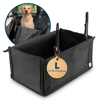 Produktbild von FLIPLINE Hundeautositz – wasserfeste Hundebox Auto für Hund 26 kg (L)
