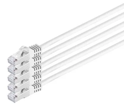 Produktbild von S/CONN Cat.7 S/FTP 0.5 m, 0,5 m, Cat7, S/FTP (S-STP), RJ-45, RJ-45, Weiß