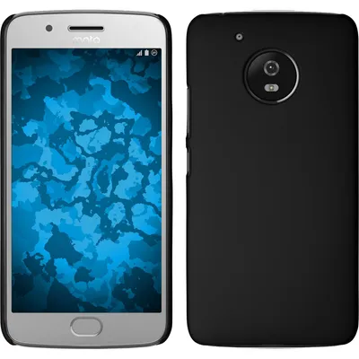 Produktbild von PhoneNatic Case kompatibel mit Lenovo Moto G5 - Hülle schwarz gummiert Hard-case + 2 Schutzfolien