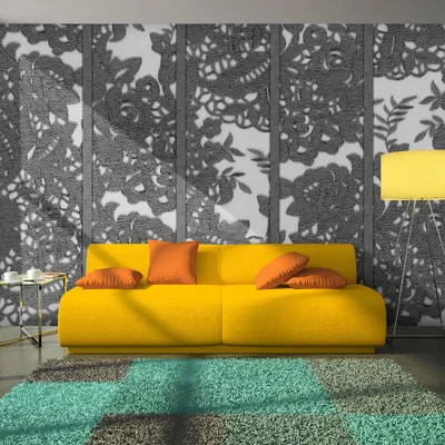 Produktbild von PURO TAPETE - Realistische Tapete ohne Rapport und Versatz 10m Vlies Tapetenrolle Wandtapete modern design Fototapete - Ornament Spitze f-A-0416-j-c