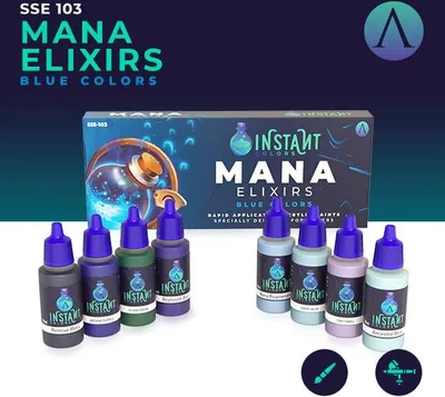 Produktbild von Farbset Mana Elixir 8x17ml für das Bemalen von Miniaturen, extra mattes Finish