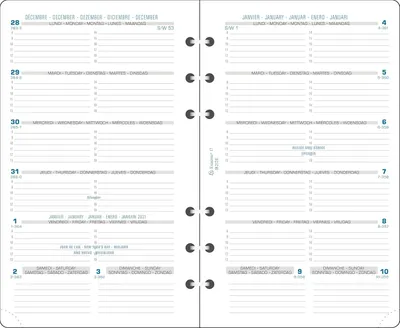 Image de EXACOMPTA 18212E EXACOMPTA Recharge Exatime 17, 2026, 1 page/semaine