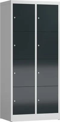 Produktbild von ClassiX Schließfachschrank anthrazit, lichtgrau X-523428, 8 Schließfächer 80,0 x 50,0 x 180,0 cm