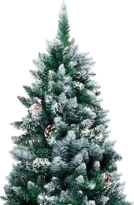 Produktbild von vidaXL Künstlicher Weihnachtsbaum mit Zapfen und Schnee 210 cm