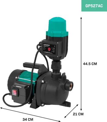 Produktbild von VONROC VONROC Hauswasserwerk / Automatische Pumpe - 800W - 3300l/h - Mit Druckschalter - Trockenlaufschutz - Zum Bewässern und Haushaltswasser