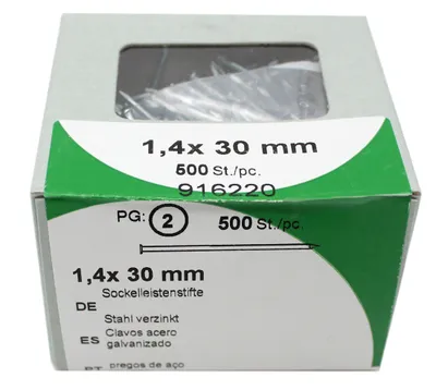 Produktbild von Sockelleistenstifte 1,4 x 30 mm verzinkt KP