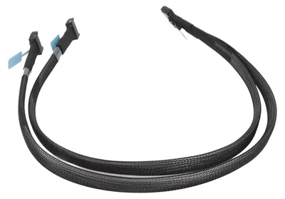 Obrázek produktu pro Kabel MCIO 8i (74pinů) na 2 x MCIO 4i (38pinů), 32 GT/s, 8 kanálů, PCIe 5.0, kabel MCIO X8 na 2 x MCIO X4 pro datová centra a servery, délka 19,7 palců