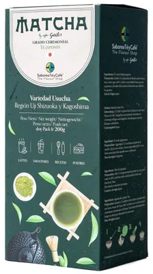 Produktbild von Saboreatey Café Guilis Ceremonial Usucha Matcha 200 g – Japanisches Grüntee Pulver