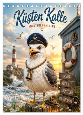 Produktbild von Küsten Kalle - Abenteuer am Meer (Tischkalender 2027 DIN A5 hoch), CALVENDO Monatskalender
