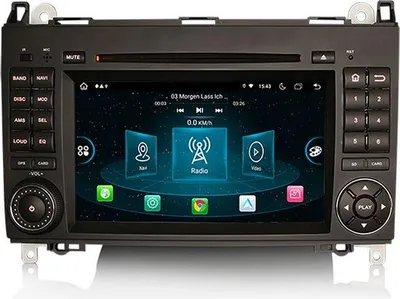 Obrázek produktu pro Autorádio s Bluetooth a CarPlay pro Mercedes-Benz B200 / Sprinter W906 / Viano / Vito W639 – kompatibilní s Apple a Android – stereo systém – navigační systém – kamera (0–8 GB, 128 GB paměti)