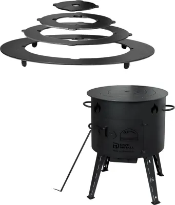 Produktbild von Ø40cm Uchag 2mm Stahl Utschak-Ofen Adapter-Ringe Utschag Feldküche Feuerstelle Campingofen Außenküche Eintopfofen