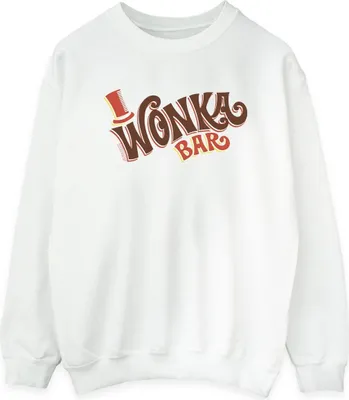 Produktbild von Willy Wonka - "Bar Logo" Sweatshirt für Damen BI42484 (L) (Weiß)