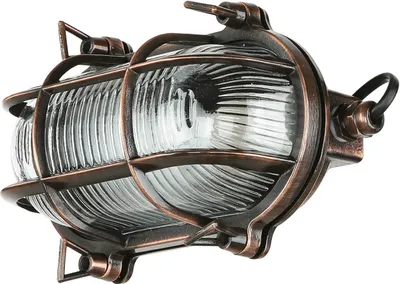 Produktbild von Wandlampe außen Haus Terrasse IP64 E27 Glas Echt-Messing Maritim Außenleuchte Wand