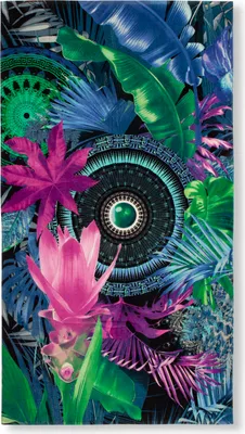 Produktbild von Beach towel HIP 100x180 cm - mandalas, leaves and flowers