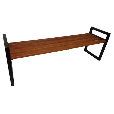 Immagine prodotto di Panca da giardino senza schienale panca da giardino mobili da giardino panca in legno 180x60cm metallo legno panca da giardino mobili da giardino
