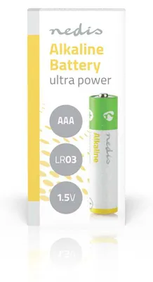 Obrázek produktu pro Nedis BAAKLR032SP, Baterie na jedno použití, AAA, Alkalický, 1,5 V, 2 kusů, Zelená, Žlutá