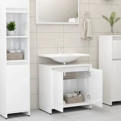 Produktbild von "2026 Aktion"Toilettenschrank - CLORIS - Badezimmerschrank - schlichte Design - Hochglanz-Weiß 60x33x61 cm Holzwerkstoff - NeuMöbel5460145