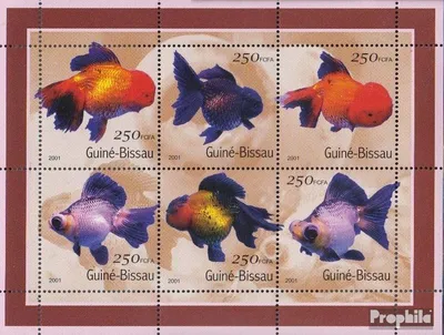 Produktbild von Briefmarken Guinea-Bissau 2001 Mi 1516-1521 Kleinbogen (kompl.Ausg.) postfrisch Goldfische