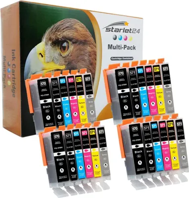 Produktbild von 24x D&C Druckerpatronen XL kompatibel mit Canon PGI-570 CLI-571 für Pixma MG/TS Serie: MG5700, MG6800, MG7750, TS5050, TS6050, TS8050, TS9050, TS9055