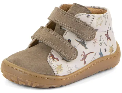 Obrázok produktu pre Froddo Barefoot First Step – detské bosé topánky s motívom dinosaura, béžový dinosaurus, G2130369-17