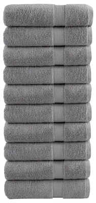 Zdjęcie produktu dla vidaXL Ręczniki Premium SOLUND 10 szt. Szary 50x100 cm 600 g/m²