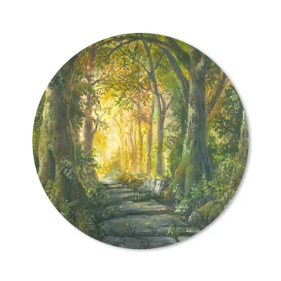Produktbild von MuchoWow® Mauspad Mousepad Wald - Aquarell - Kröte 40x40 cm - Mousepads - Maus Mat - Pad - Mausunterlage - Schreibtisch Accessoires