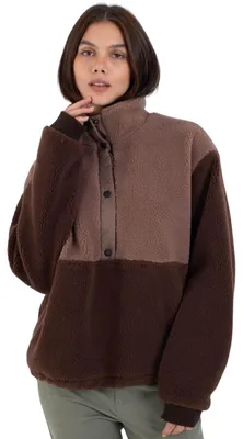 Immagine prodotto di Giacca da donna Hurley, modello Comfort High Pile, color marrone cioccolato, taglia XS (EU)