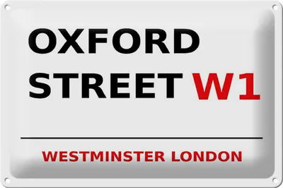 Produktbild von Blechschild London 30x20cm Westminster Oxford Street W1